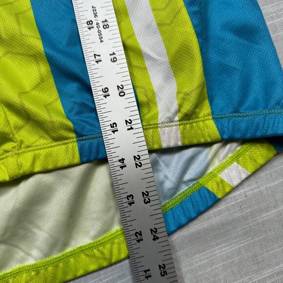 Pearl Izumi Mens Cycling Cycle Jersey Top Neon Green & Blue Size Small - Picture 4 of 6